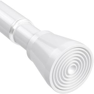White Tension Curtain Rod for Windows 28 to 48 Inch,7/8"Small Shower Curtain Rod for Bathroom,Pressure Spring Tension Curtain Rod No Drilling for Closet Doorway Kitchen