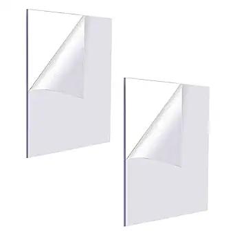 2-Pack Clear Acrylic Sheets, 8.5x11 inch Plexiglass Sheets 2mm