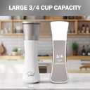HOME EC Stainless Steel Salt and Pepper Grinder Set of 2 - Adjustable Ceramic Sea Salt Grinder & Pepper Grinder - Glass Salt and Pepper Shakers - Pepper Mill & Salt Mill W/Funnel - Black and White