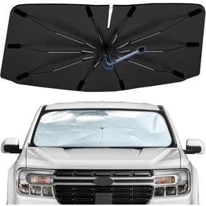Windshield Sun Shade Umbrella for Ford Maverick 2022-2026, Foldable Sunshade for Car Front Window, 360 Rotation Automotive Interior UV Protection for Outdoor Parking, Keep Car Cool