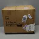 Lullaby 40pcs Plastic Glasses with Gold Rim, 12oz Clear Disposable Cups for Champagne Whiskey Cocktail, Perfect for Parties, Weddings and Daily Use