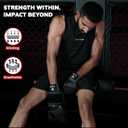WYOX Gel Boxing Hand Wraps Inner Gloves for Men & Women, 80cm Quick Wrist Straps, Padded Knuckle Protection for Muay Thai Kickboxing, Hand Wraps for Boxing & Martial Arts (Grey, L/ XL)