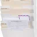 Wallniture Lisbon Metal Wall File Holder Organizer, Wall Mount File Holder, 5-Tier Office Decor and Magazine Holder, File Folders Letter Size White Rack