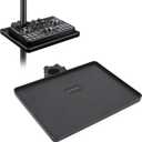 Goshyda Sound Card Tray, Microphone Stand Rack Tray Holder, Clamp On Utility Shelf for Stage, Live Streaming, Karaoke, Recording, 6.5x8.66in
