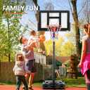 Sweetcrispy Portable Basketball Hoop Outdoor, Adjustable Height, Shatterproof Backboard/Shock Absorbent Rim, Fillable Base, 2 Wheels for Backyard/Driveway