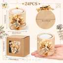 24 Pcs Rustic Wedding Party Favor Candle Holders Bridal Shower Favors Wooden Candles Favors Gifts Souvenirs for Guest Romantic Gifts Wedding Decorations (Light Brown)