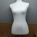 EaseHome Dress Form Mannequin Torso, 43-73 Inch Height Adjustable Female Manikin Body Clothing Display with Metal Bracket and Rectangular Base for Sewing Dress Display,Beige