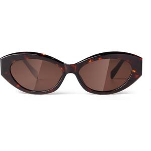 SORVINO Retro Oval Sunglasses for Women Men Narrow Skinny Sunnies Black Shades (Tortoise)