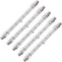 CTKcom 300 Watt 4.6 Inch T3 Halogen Bulbs (5 Pack) - J Type 118mm R7S Double Ended Halogen Bulbs Filament Flood Lights Quartz Tube Lamps 120V