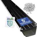 FlowGuard Gutter Guards USA Made Professional DIY 5 Inch Residential 50-Year Aluminum Gutter Cover System - Thermal Thaw Black - 22 Feet by FlexxPoint