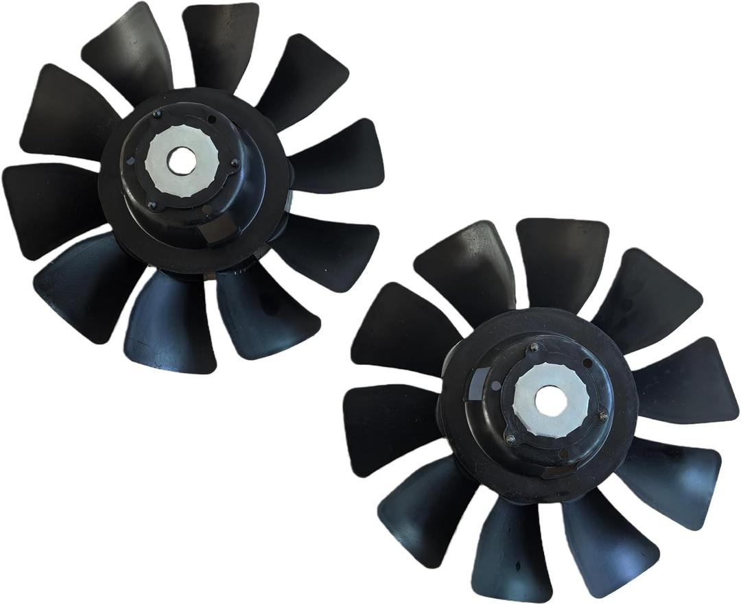 Replacement 53821 Transmission Fan 7in 10 Blade Pump Cooling Fan Fits for Hydro Gear ZT-2200 ZT-2800 ZT-3100 ZT-3200 ZT-5400 Lawn Tractor Transaxle (Black-2Pack)