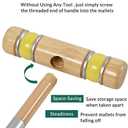 ApudArmis Six Player Croquet Set with Premiun Rubber Wooden Mallets 28In,Colored Ball,Wickets,Stakes - Lawn Backyard Outdoor Game Set for Adults/Teenagers/Family (Large Carry Bag Including)