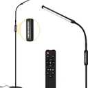 EBEST Led Floor Lamp for Eyelash Extensions Standing Floor Lamps for Office Eyelash lamp Tattoo Light Reading Lamp for Bedroom Makeup Lash Light Extension (Black - RY)