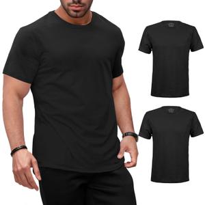 HOTake Mens T-Shirt Short Sleeve Crew Neck 1-3 Pack Soft Fitted Tees S-4XL Fresh Classic Tshirts Basic Tee Shirt (B1-black*2) Large HOTake Mens T-Shirt Short Sleeve Crew Neck 1-3 Pack Soft Fitted Tees S-4XL Fresh Classic Tshirts Basic Tee Shirt (B1-black*2) Large