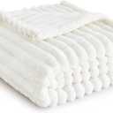BEDSURE white Blanket 60×50inch