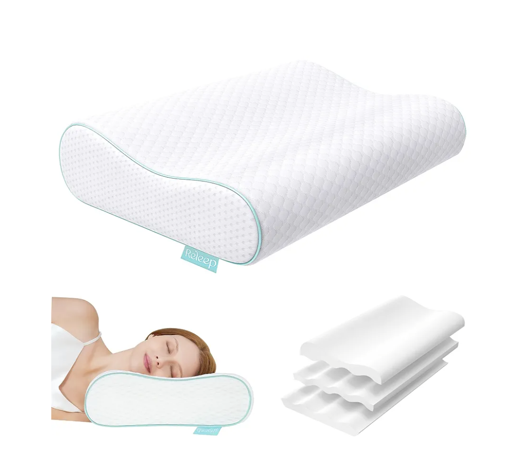 Cervical Neck Pillow, Side Sleeper Pillow for Neck Pain Relief, Adjustable Contour Pillow for Sleeping, Ergonomic Memory Foam Pillow, Orthopedic Cooling Pillow Back Stomach Sleeping, Queen Size Cervical Neck Pillow, Side Sleeper Pillow for Neck Pain Relief, Adjustable Contour Pillow for Sleeping, Ergonomic Memory Foam Pillow, Orthopedic Cooling Pillow Back Stomach Sleeping, Queen Size