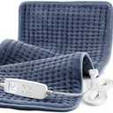 VAAGHANM Heating Pad: 33 x 17 inches Electric Heating Pad for Back -Extra Large Heat Pad for Shoulder/Neck/Knee/Arms - Upgraded 6 Timer & 6 Temperature Controller -Auto Shut Off