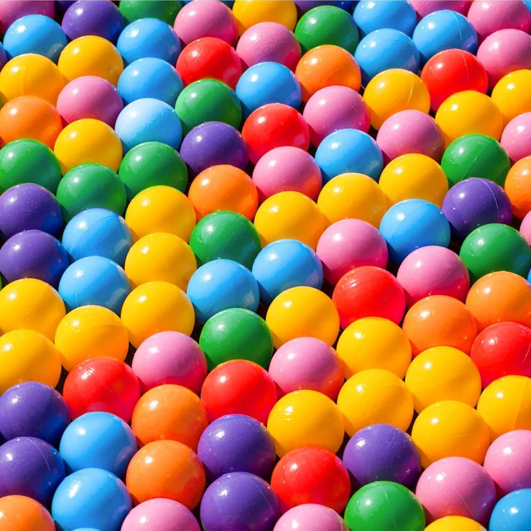 Clear Ball Pit Balls - Crush Proof Plastic Toy Balls for Boys and Girls (100 PACK, rainbow type)