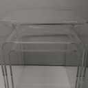 Clear Acrylic Nesting Tables (Set of 3) Urban Square Plastic Synthetic Tile