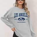 ORANDESIGNE Oversized Graphic Sweatshirt for Women Long Sleeve Crewneck Pullover Casual Fall Hoodie Tops 2026 (Gray, M)