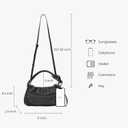 Women's Handmade Mesh Knitted Leather Bag - Black and Green, Twisted Strap, Adjustable Shoulder Strap