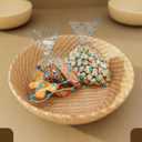 2 x Artboil Blue Dots Cello Bags 5x7 Inch - Twist Tie Silver - Stylish Resealable Treat Bags for Bakery and Gifts (50 Pack)