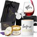 Before Patients After Patients Gift Set 11 oz Coffee Mug and 18 oz Stemless Wine Glass Set Gifts for Doctors, Nurses, Hygienists, Physician Dentist, Graduation Gifts