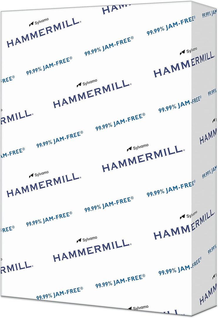 Hammermill A4 Paper, 20 lb Copy Paper (210mm x 297mm) - 1 Ream (500 Sheets) - 92 Bright, Made in the USA, 105500R, White
