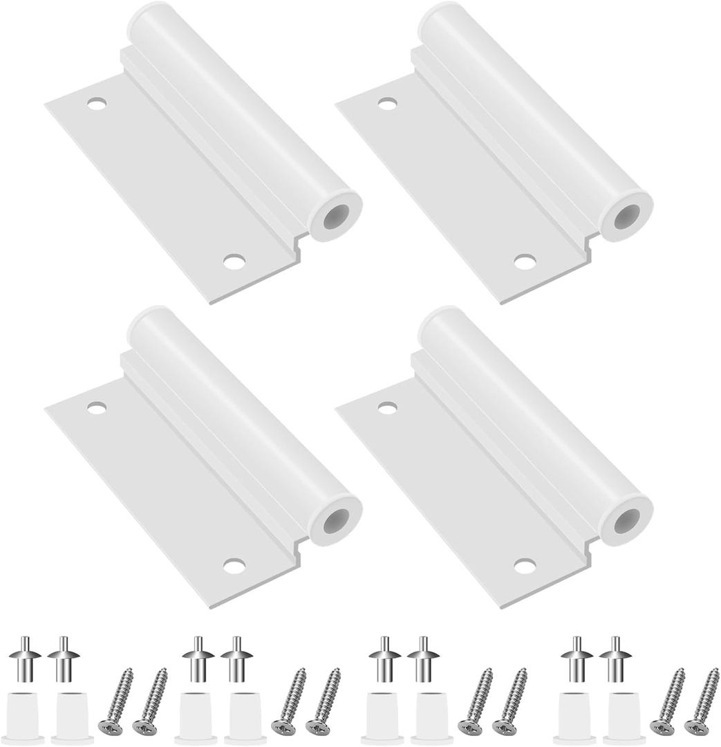4 Pcs 2579475 Bottom/Lower Screen Door Leaf Hinge W/Screws Fit for Andersen 400 Series Frenchwood Hinged Patio Door, Lower Butt Hinge