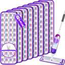 2 x 8 Pack Reusable Mop Pads for Swiffer PowerMop, Power Mop Refills 15'' Microfiber Pads Refills Machine Washable Dry Wet Use for Hardwood Floor Cleaning