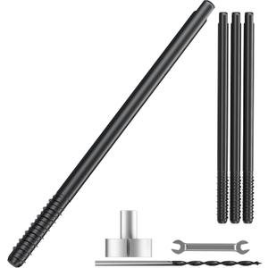 4pcs Heavy Duty Floating Shelf Brackets for 3/4" to 1.75" Boards, Invisible Blind Shelf Support Kit with CNC Drilling Jig, Double-Threaded Rods for DIY Custom Floating Shelves, 125lbs (6 inch-4pcs)