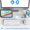 Bluetooth Keyboard and Mouse for Mac, Rechargeable, Mini Size, Ultra Slim, Quiet Typing, 4 Level DPI, Wireless Keyboard and Mouse Compatible with Mac, iPad, iPhone, MacBook Air/Pro