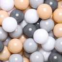 GOGOSO Ball Pits Balls for Toddlers Pack of 50 100 200 Plastics Shape Ball Non-Phthalate Non-BPA Non-Toxic 2.2-Inch Crush Proof Play Balls (A Gray Colors)