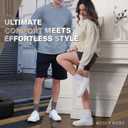 Scrunch Cotton Socks, Slouch Calf Thin Breathable Soft Socks for Women and Men, 4 Pairs (Large, Gray Mixed)