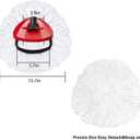 4 Pack Spin Mop Replacement Head Mop Refill Compatible with Oceda Triangle Swivel Mops Microfiber Swivel Mop Refill,Deep Clean,Machine Washable and Easy to Replace