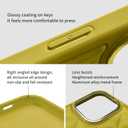 ZHEGAILIAN for iPhone 15 Plus Case, Military-Grade Protection, All-Around Shockproof Corners, Stylish Leather Phone Case for iPhone 15 Plus - Yellow