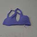 Sunzel Women's Sports Bra Criss Cross Back Yoga Crop Top with Removable Pads Double Lined V Neck Wirefree Padded Workout Bra (Small, Periwinkle)