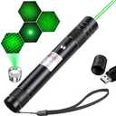 Advanced Long-Range Laser Pointer High Power - Rechargeable Green Laser Pointer with Removable Star Cap - Versatile Laser Pen for Astronomy, Construction, Presentations, and Outdoor Adventures