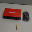 USB Audio Interface for PC Computer Recording Music, Red Guitar Audio Interface for Mac 24Bit/192kHz Podcasting Streaming for Vocalist Producer with 48V Phantom Power