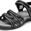 DREAM PAIRS Womens Comfortable Hiking Walking Sandal with Adjustable Hook and Loop Strap, Sports, Travel,Summer Beach Outdoor Light Weight Water Shoes