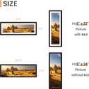 upsimples 8x24 Picture Frame, Display Pictures 6x22 with Mat or 8 x 24 Without, Wall Hanging Photo Frames, Black, 1 Pack