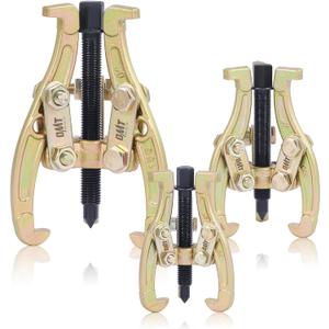 Orion Motor Tech Gear Puller Set, 3" 4" 6" 3 Jaw Puller Kit for Pulley Gear Bearing Flywheel Removal, Heavy Duty Pulley Puller with Reversible Jaws 3 pcs Bearing Puller Tool Kit