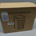 jinligogo 5 Gallon Bathroom Trash Can with Lid, Automatic Motion Sensor Black Trash Can, Touchless Slim Waterproof Garbage Bin for Kitchen, Bedroom, Office, and Bathroom
