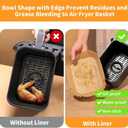 Air Fryer Liners Disposable for Ninja Airfryer: 125pcs 8.7x5.5" Rectangle Parchment Paper for Air Fryer Dual Basket Ninja DZ201 DZ401 Foodi 8Qt and Above Air Fryer liner Accessories