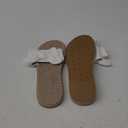 Verdusa Women's Bow Knot Flat Sandals Open Toe Slides Leather Summer Slippers (7, White Rib)