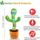 ROYPOUTA Dancing Talking Cactus Toy for Baby, Mimicking Cactus Toy That Talks Back, Silly Sunny Repeating Singing Cactus Toy(Volume Adjustable), Green, T-003
