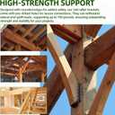 (30-Pack) Calvana 2x8 Black Steel Brackets for Wood, Joist Hangers, Rafter Brackets, Versatile Rafter Ties, for Pergola Hardware, Floors, Decks, Ceilings