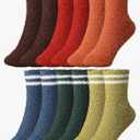 Geyoga 6 Pairs Fuzzy Socks for Women Gifts Winter Cozy Fluffy Slipper Socks Valentines Gift for Men