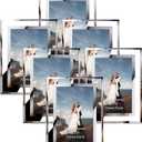 PETAFLOP 4x6 Picture Frames, Mirrored Glass Photo Frame 4 by 6 for Tabletop Display, 6 Pack (clear)