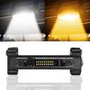 UTV Interior Light,12V Universal UTV Dome Light Roll Bar Mount LED Light Utility Roll Cage LED for Polaris RZR Can Am Talon Kawasaki Golf Cart Boat Off-Road Cab-White/Yellow